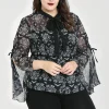 Hell Bunny Tops | Blouses>Lost Whispers Blouse Black