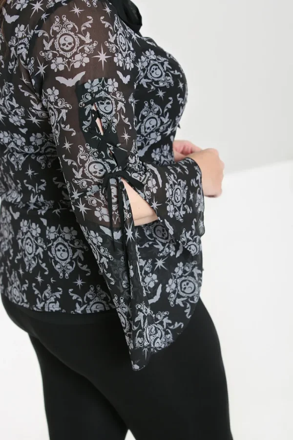 Hell Bunny Tops | Blouses>Lost Whispers Blouse Black