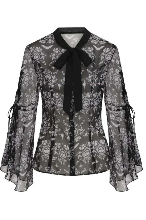 Hell Bunny Tops | Blouses>Lost Whispers Blouse Black