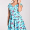 Hell Bunny Dresses With Pockets | Vintage Dresses>Louella Dress Aqua