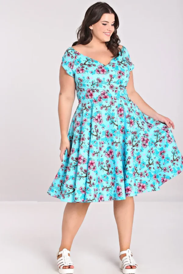 Hell Bunny Dresses With Pockets | Vintage Dresses>Louella Dress Aqua