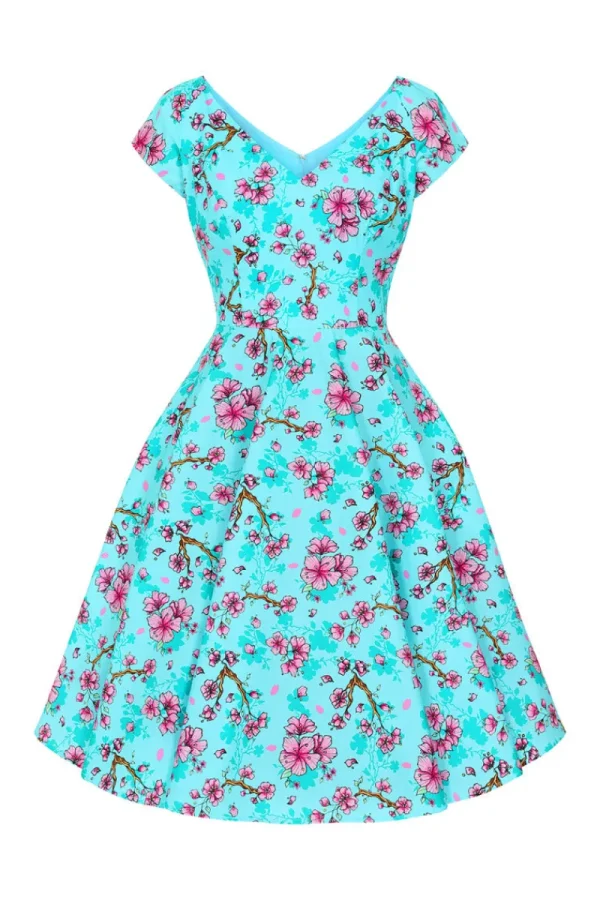 Hell Bunny Dresses With Pockets | Vintage Dresses>Louella Dress Aqua