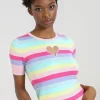 Hell Bunny Tops | Knitwear>Love Heart Top MultiColour