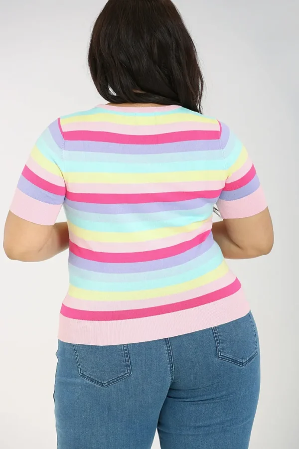 Hell Bunny Tops | Knitwear>Love Heart Top MultiColour