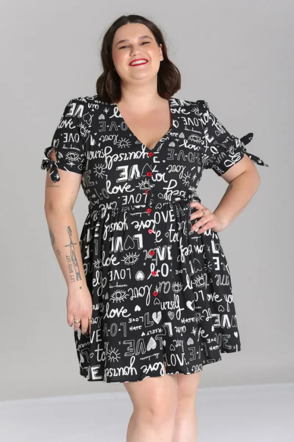 Hell Bunny Dresses>Love Yourself Mini Dress Black