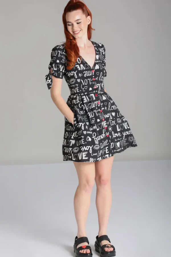 Hell Bunny Dresses>Love Yourself Mini Dress Black