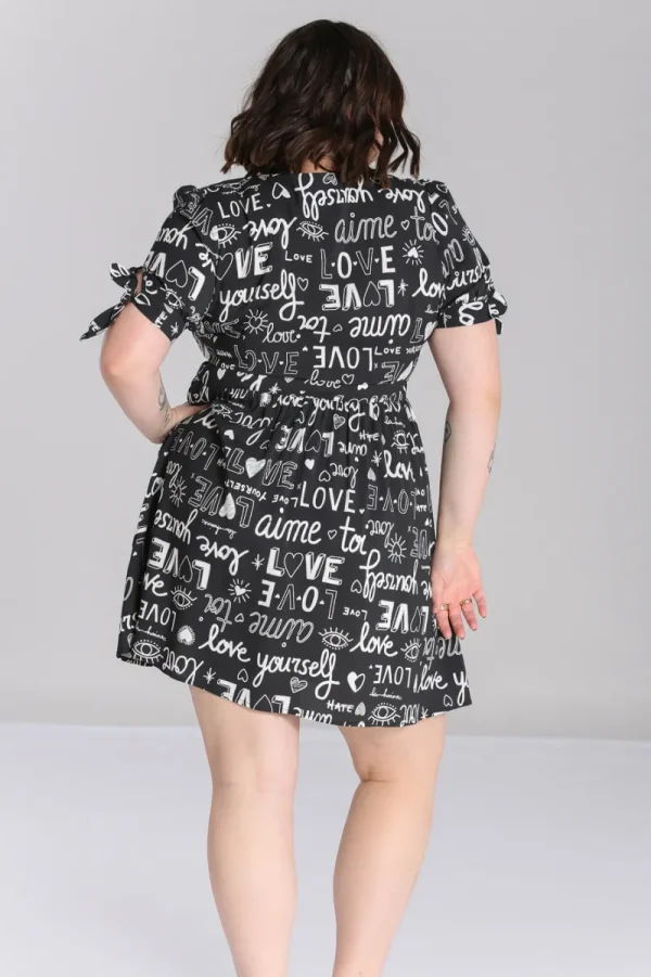 Hell Bunny Dresses>Love Yourself Mini Dress Black