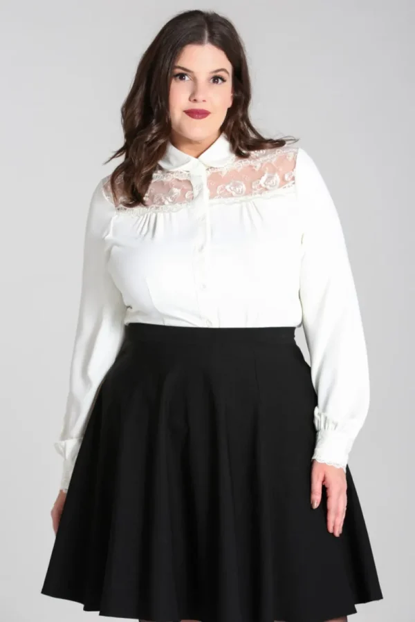 Hell Bunny Tops | Blouses>Lucille Blouse Ivory