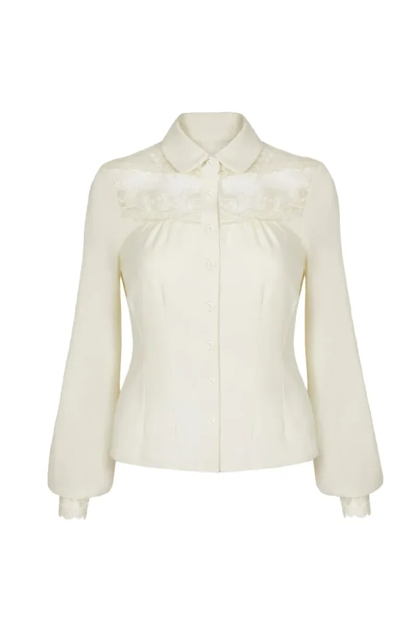 Hell Bunny Tops | Blouses>Lucille Blouse Ivory