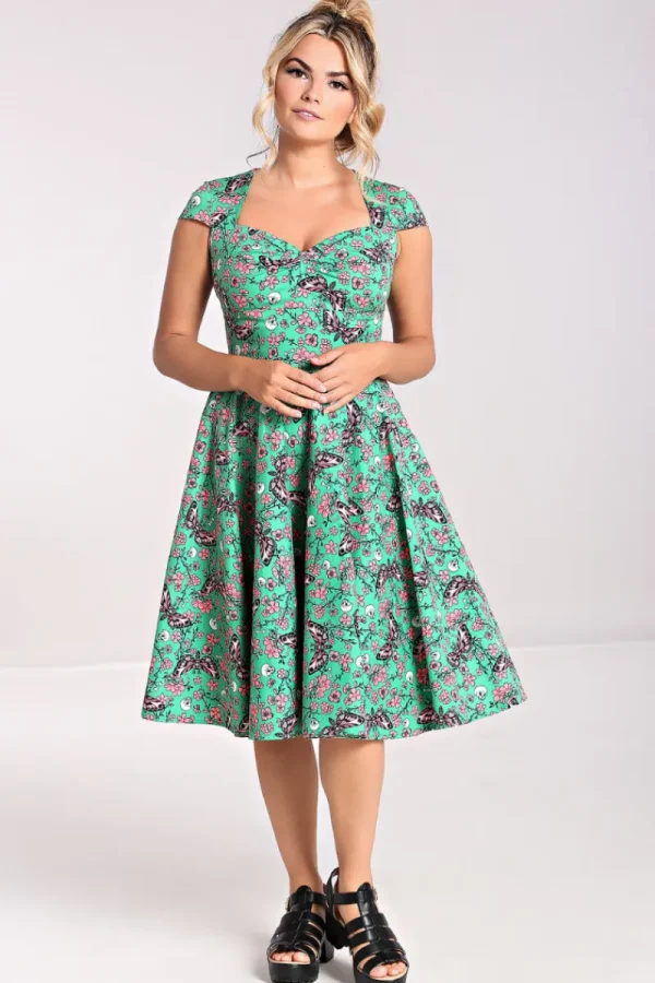 Hell Bunny Dresses | Dresses With Pockets>Madilynn 50's Dress Green