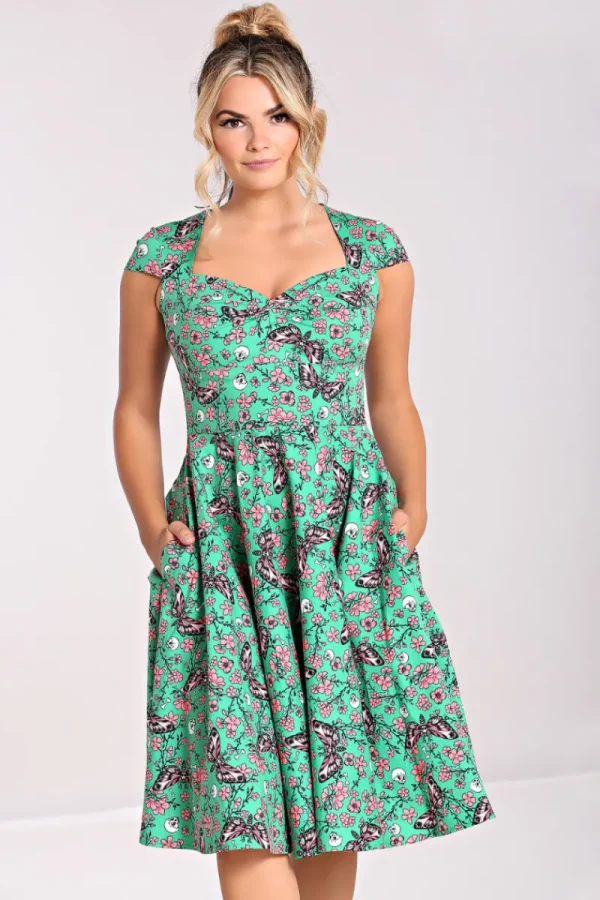 Hell Bunny Dresses | Dresses With Pockets>Madilynn 50's Dress Green