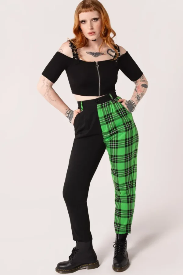 Hell Bunny Trousers & Shorts | Trousers & Shorts>Mason Tousers Green