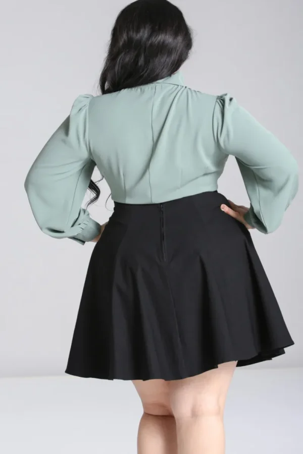 Hell Bunny Tops | Blouses>Mia Blouse Green