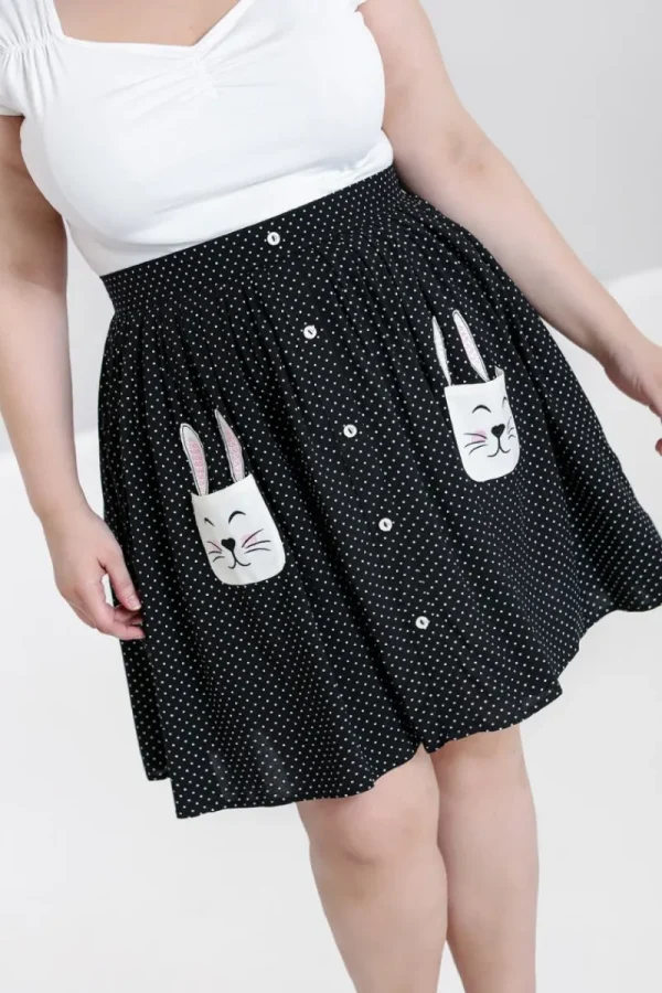 Hell Bunny Skirts>Miffy Mini Skirt Black