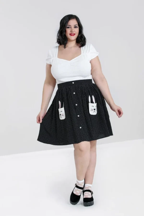 Hell Bunny Skirts>Miffy Mini Skirt Black