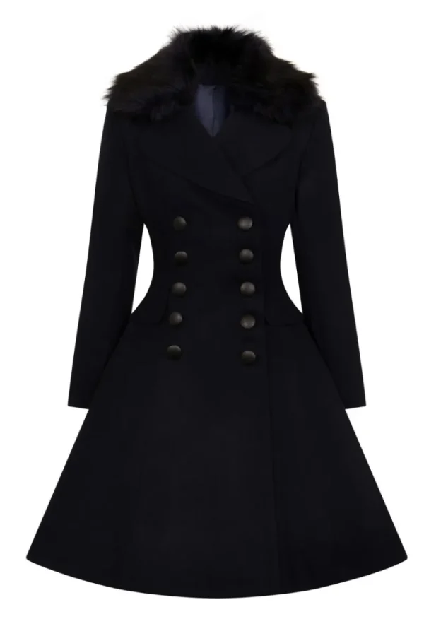 Hell Bunny Coats & Jackets>Milan Coat Navy