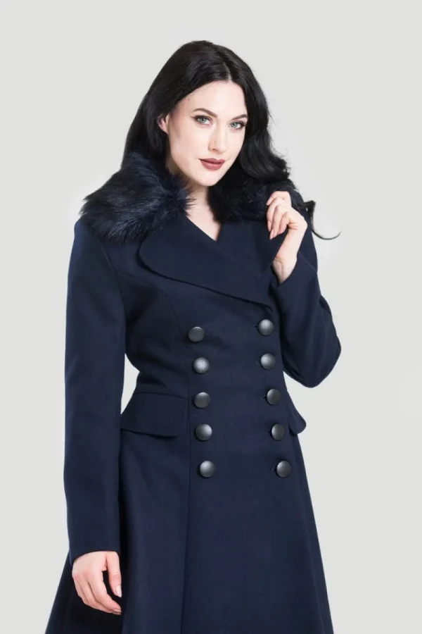 Hell Bunny Coats & Jackets>Milan Coat Navy