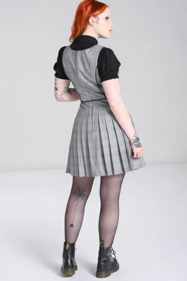 Hell Bunny Dresses | Dresses>Mina Pinafore Dress Grey