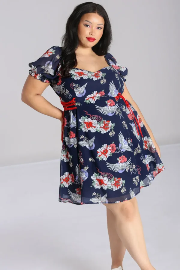 Hell Bunny Dresses>Misa Mini Dress Navy