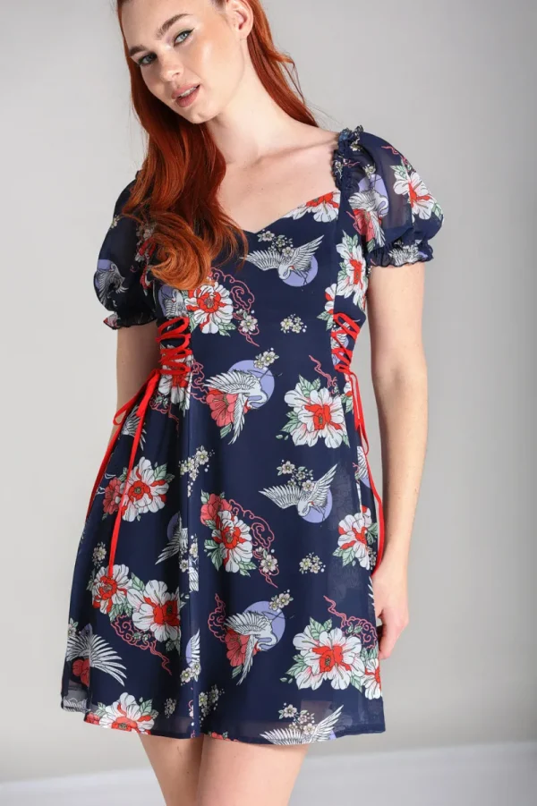 Hell Bunny Dresses>Misa Mini Dress Navy