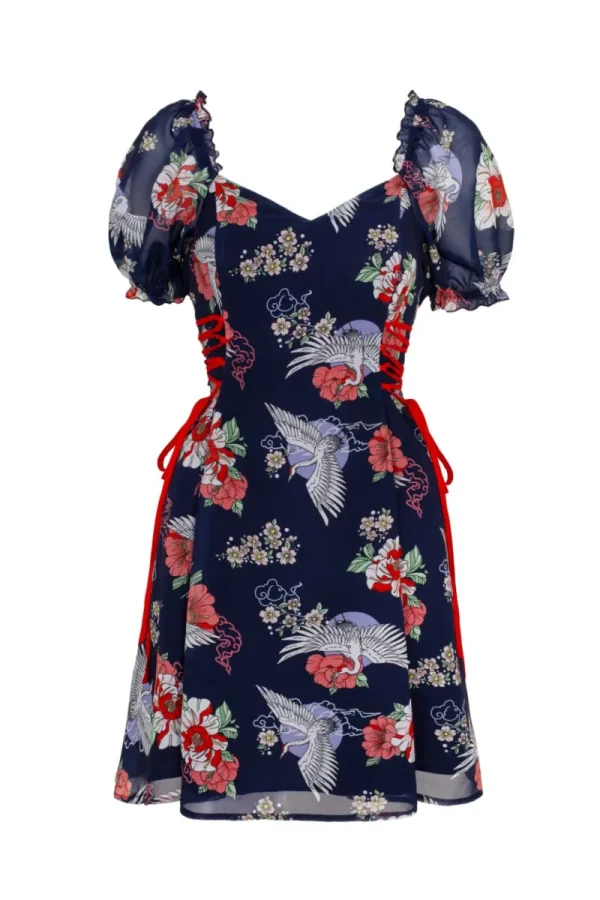 Hell Bunny Dresses>Misa Mini Dress Navy