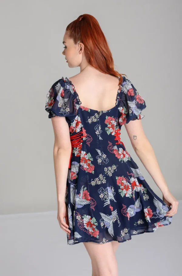 Hell Bunny Dresses>Misa Mini Dress Navy