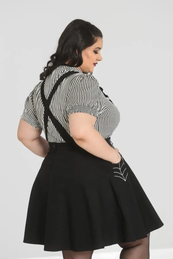 Hell Bunny Dresses | Dresses With Pockets>Miss Muffet Pinafore Dress Black