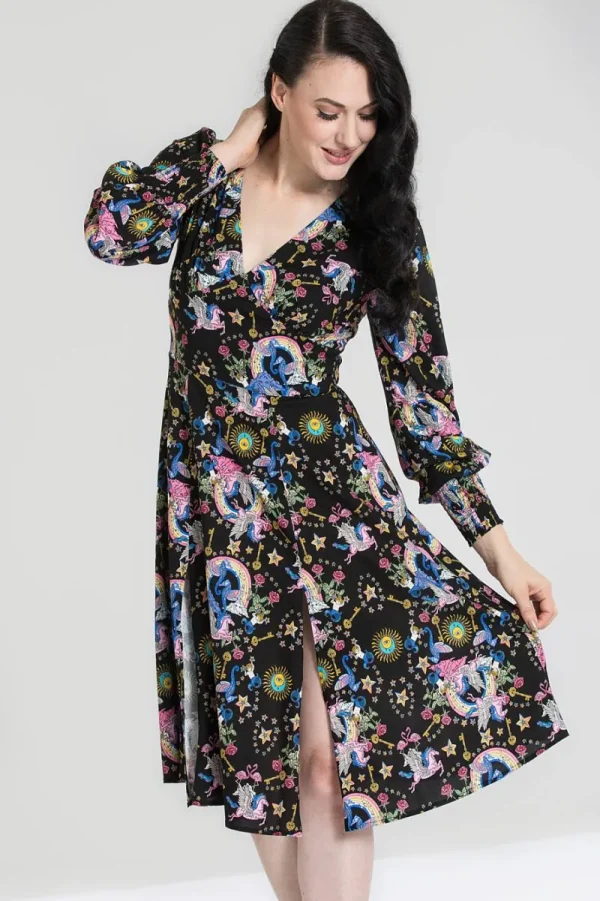 Hell Bunny Dresses>Moondance Mid Dress Black