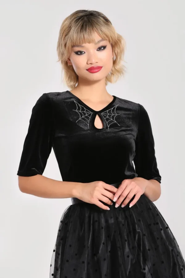 Hell Bunny Tops | Tops>Morticia Top Black