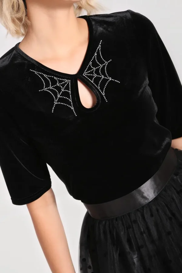 Hell Bunny Tops | Tops>Morticia Top Black