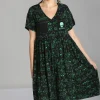 Hell Bunny Dresses>Mulder Dress Green