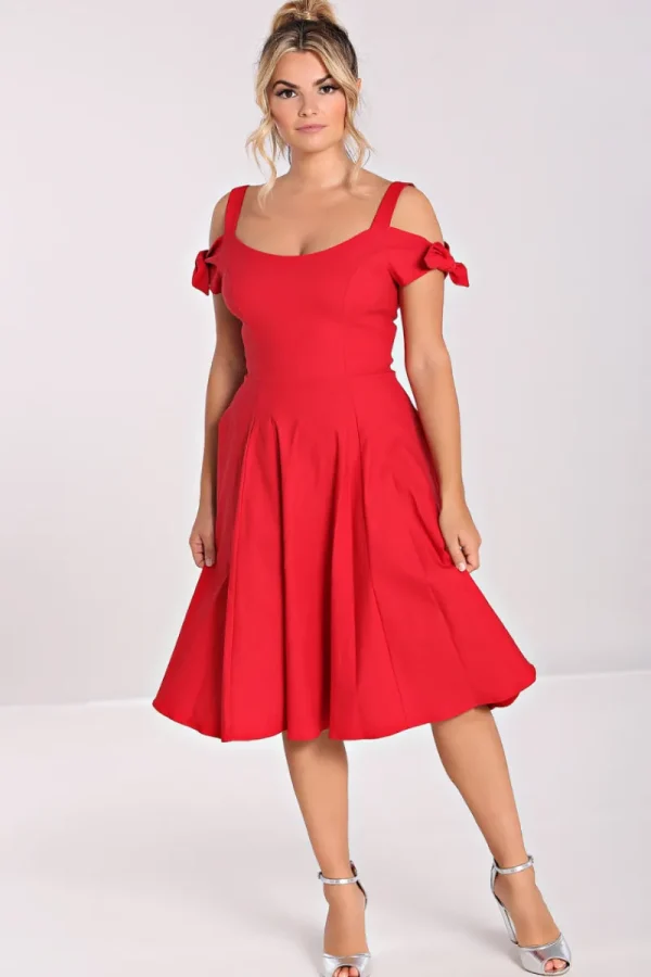 Hell Bunny Dresses | Vintage Dresses>Nancy Dress Red