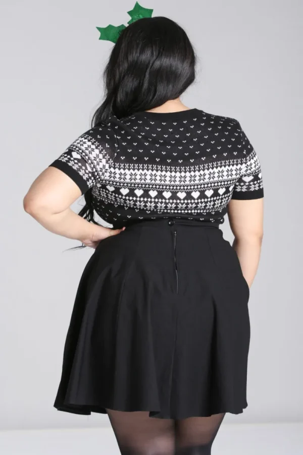 Hell Bunny Tops | Knitwear>Natalie Top Black