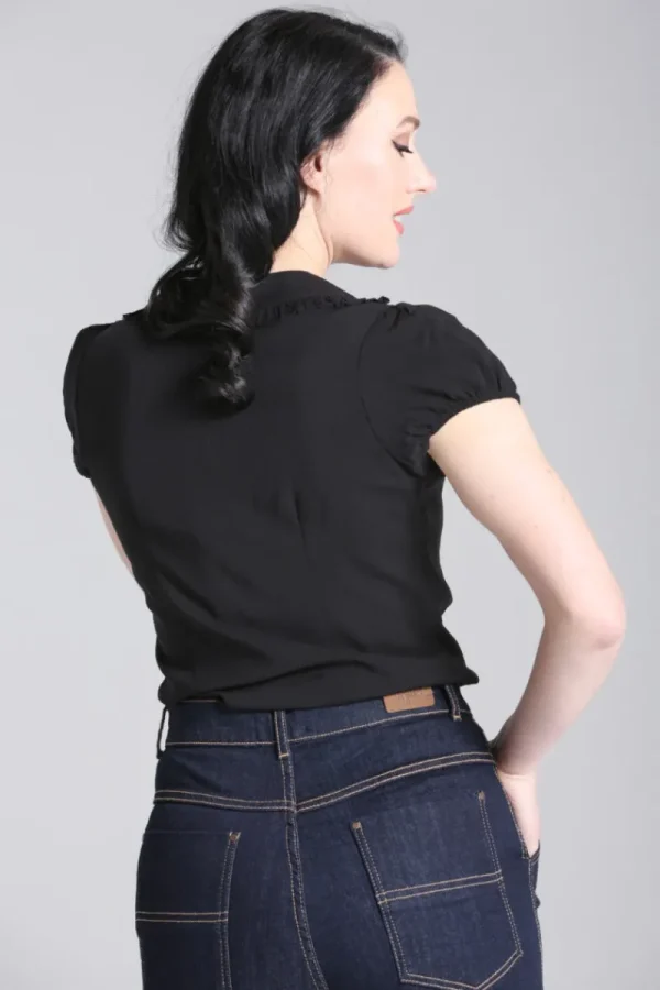 Hell Bunny Blouses | Tops>Natura Blouse Black