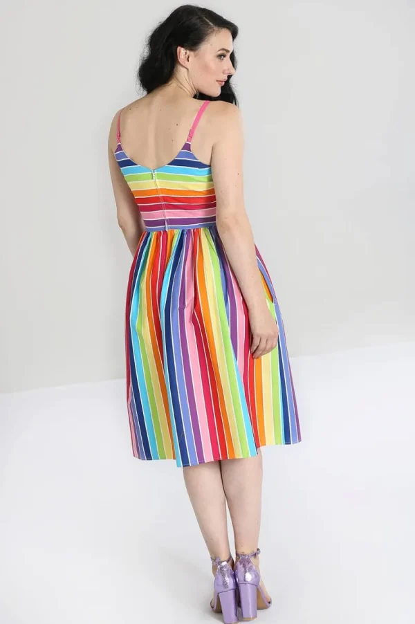 Hell Bunny Dresses>New Over The Rainbow Dress MultiColour