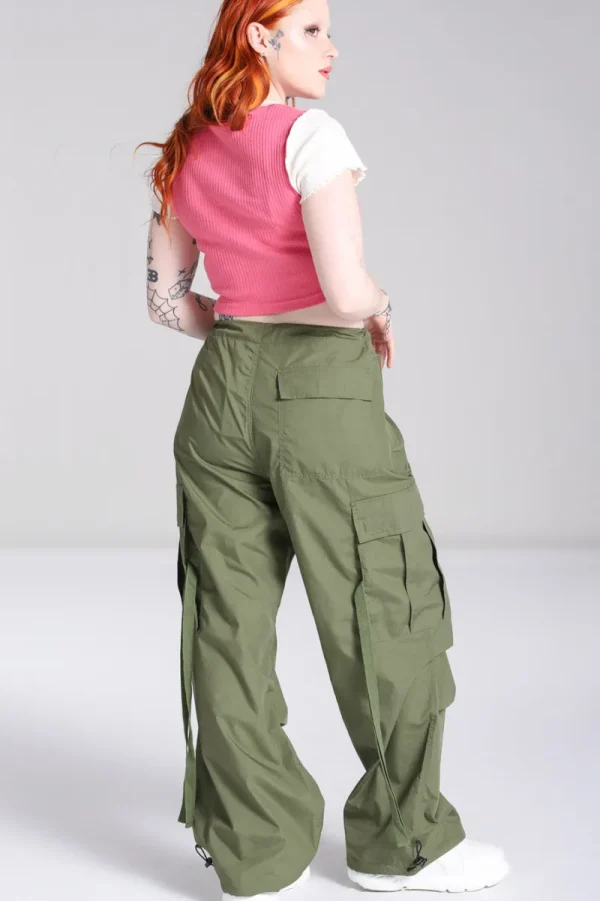 Hell Bunny Trousers & Shorts>Nickel Trousers Green