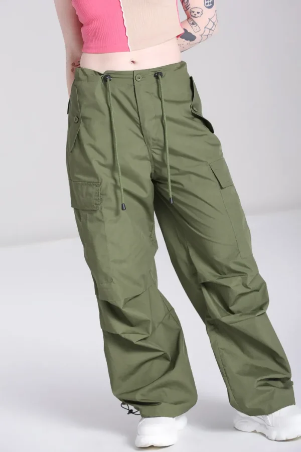 Hell Bunny Trousers & Shorts>Nickel Trousers Green