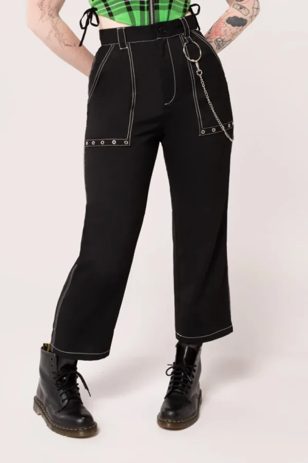 Hell Bunny Trousers & Shorts | Trousers & Shorts>Obsidian Trousers Black