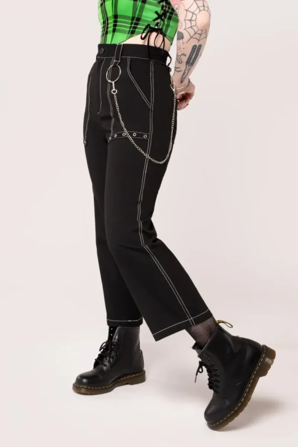 Hell Bunny Trousers & Shorts | Trousers & Shorts>Obsidian Trousers Black