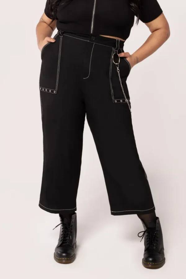 Hell Bunny Trousers & Shorts | Trousers & Shorts>Obsidian Trousers Black