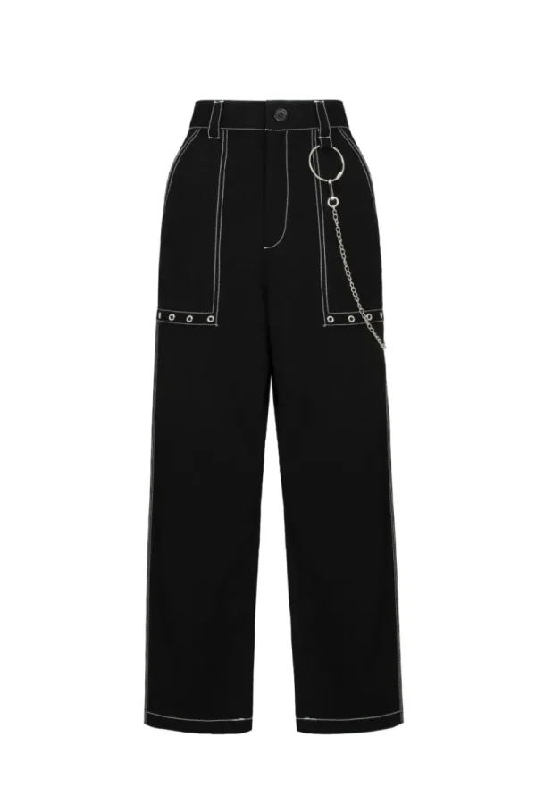 Hell Bunny Trousers & Shorts | Trousers & Shorts>Obsidian Trousers Black