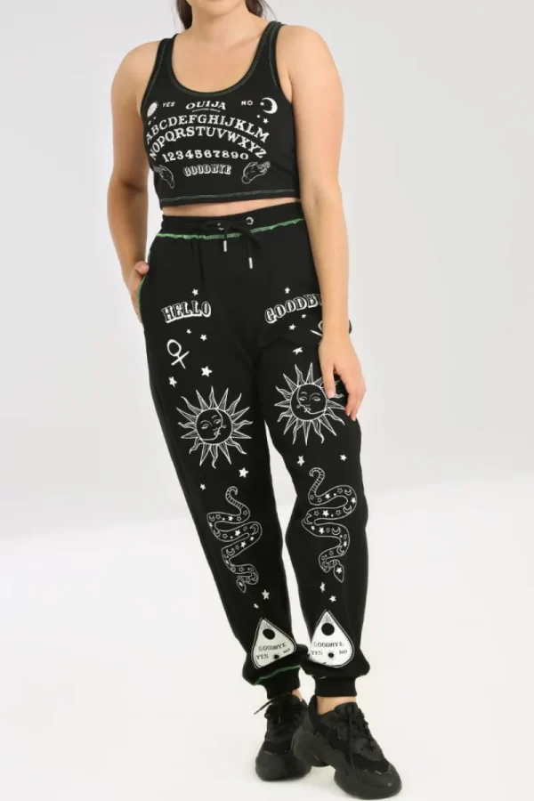 Hell Bunny Trousers & Shorts | Trousers & Shorts>Ouija Joggers Black