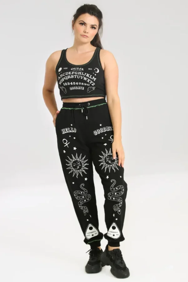 Hell Bunny Trousers & Shorts | Trousers & Shorts>Ouija Joggers Black