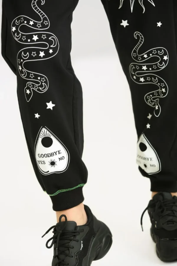 Hell Bunny Trousers & Shorts | Trousers & Shorts>Ouija Joggers Black