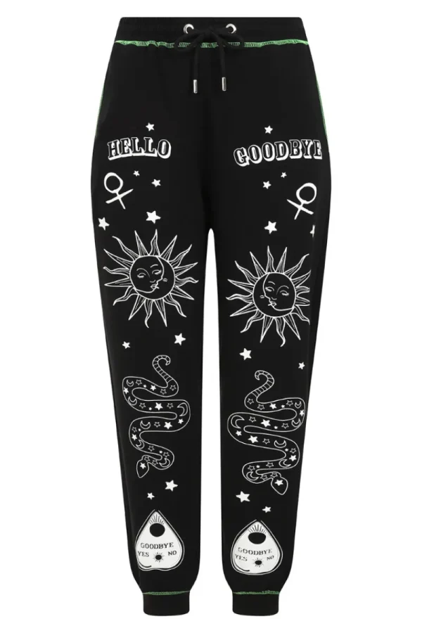 Hell Bunny Trousers & Shorts | Trousers & Shorts>Ouija Joggers Black