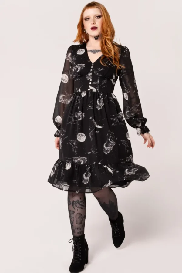 Hell Bunny Dresses | Midi Dresses>Over The Moon Dress Black