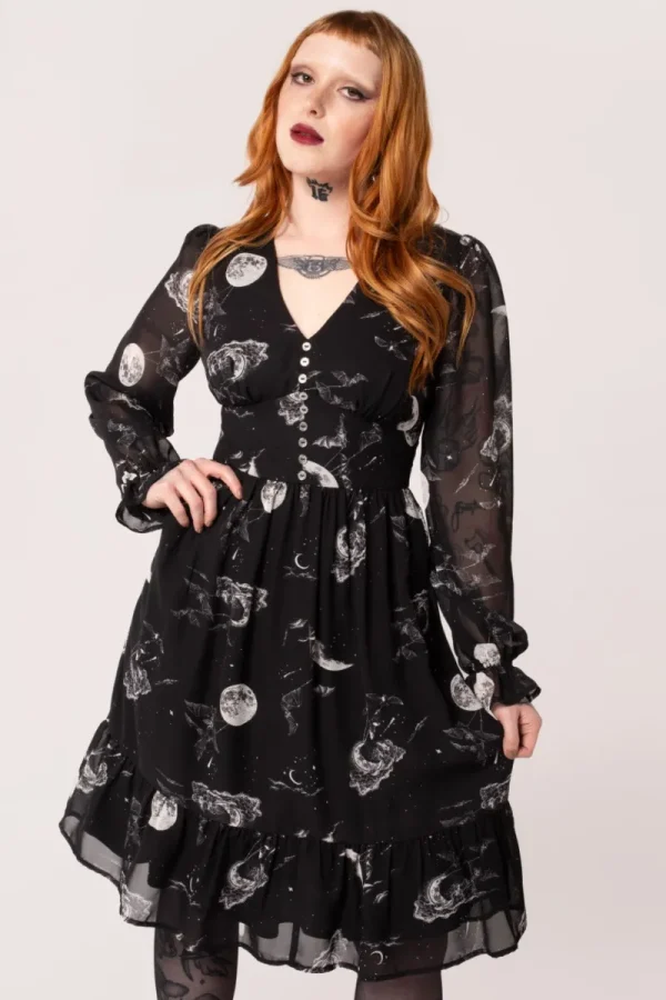 Hell Bunny Dresses | Midi Dresses>Over The Moon Dress Black