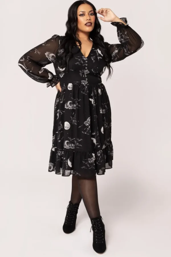 Hell Bunny Dresses | Midi Dresses>Over The Moon Dress Black