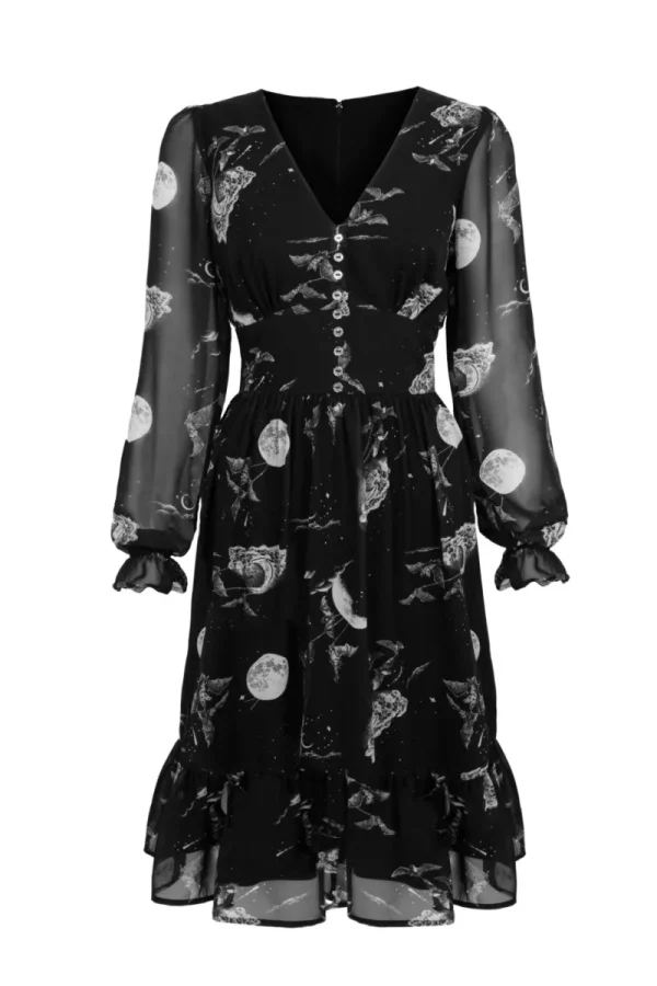 Hell Bunny Dresses | Midi Dresses>Over The Moon Dress Black