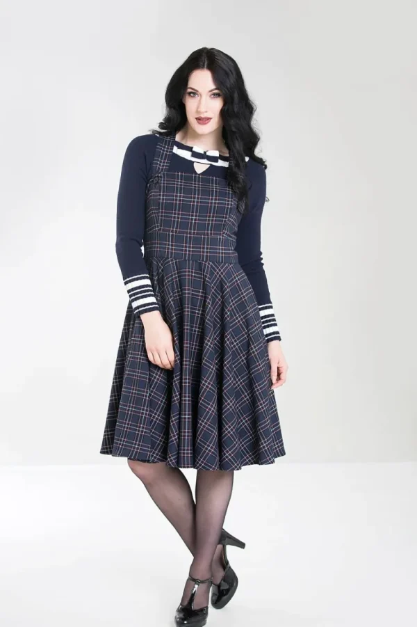 Hell Bunny Dresses | Dresses>Peebles Pinafore Dress Sale Navy